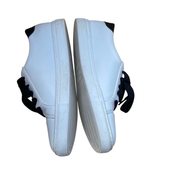 KATE SPADE FEZ WHITE LEATHER SNEAKER With Black Spade SIZE 10B - Picture 10 of 12